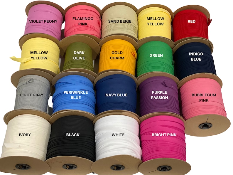 Double Fold Bias Binding Tape - 19 Color Set