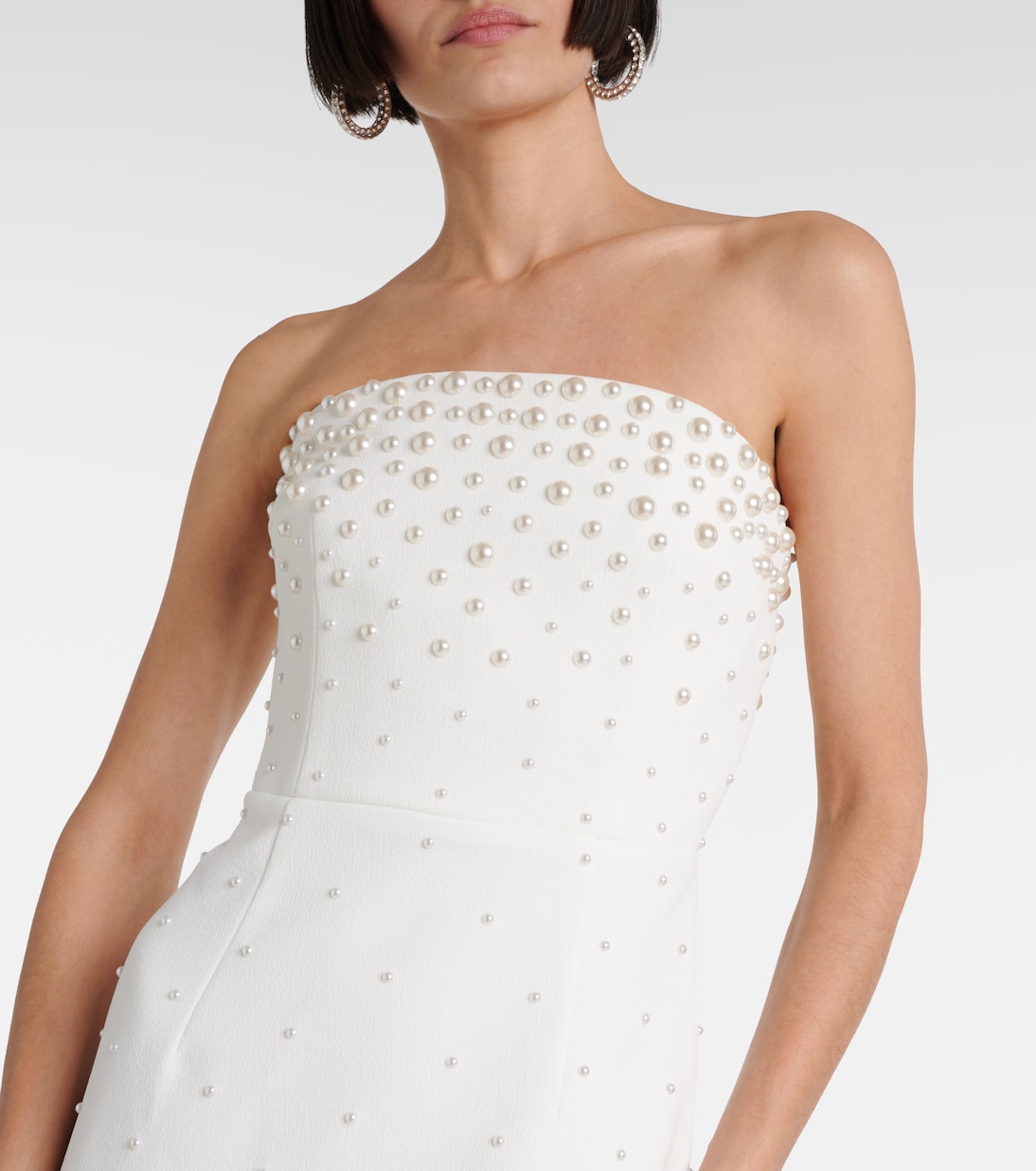 Faux Pearl Embellished Organza