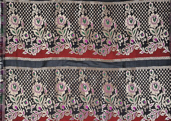 Hand-Woven Banarasi Brocade Yardage - 3 Meter